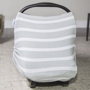 Black and Gray striped nursing cover/carseat cover